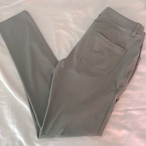 Lululemon ABC Slim-Fit 5 Pocket Pant 
Warpstreme. 31 x 32 sage gray color
